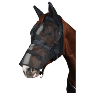 Die Insektenmaske Soft Anti-UV schützt das Pferd nicht nur an den Ohren sondern auch an den Nüstern. Extrem gute Sicht für die Pferde!