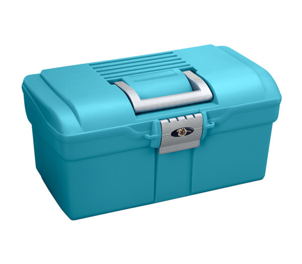 Die Putzbox klein ist ein praktischer Helfer im Stall. Für Reinigungszubehör, herausnehmbares Fach für Kleinteile. Masse 380x200x200mm